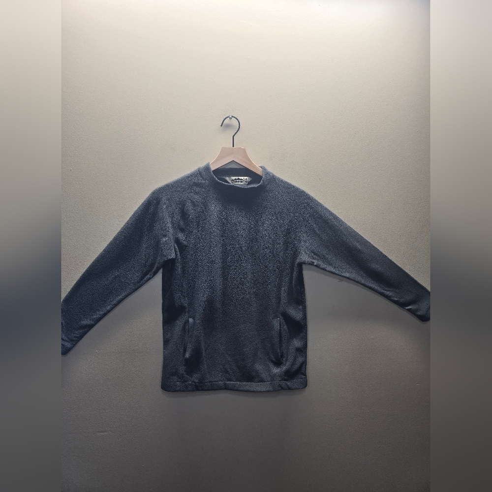 Vintage Campmor Boys Raglan Fleece Pullover Charcoal Grey - Size Medium - Picture 2 of 9